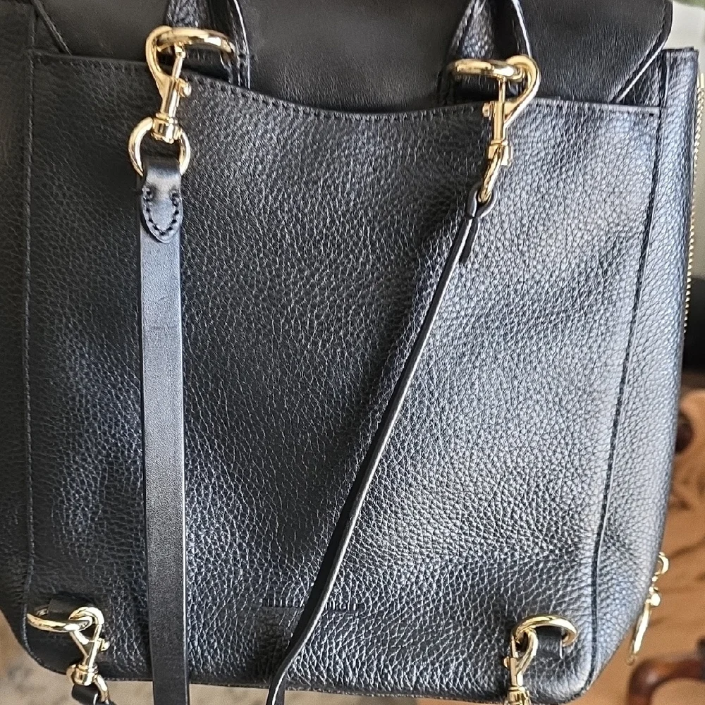 NWOT Rebecca Minkoff Jody Convertible Black Leather Backpack - Picture 3 of 13